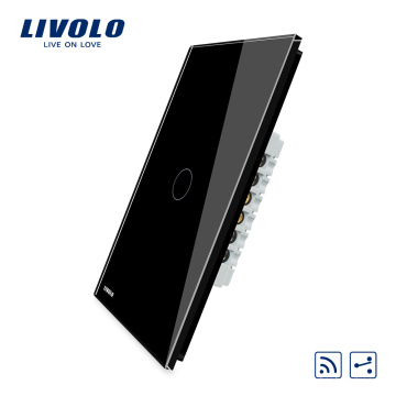 Livolo Wall Touch Light Drahtloser Fernsteuerungsschalter 110 ~ 250V 1 Gang 2-Wege-Lichtsteuerung mit LED-Anzeige VL-C501SR-12